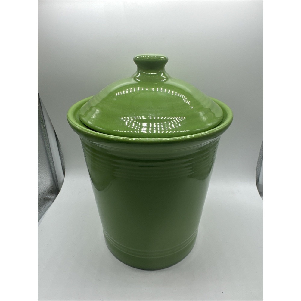 Fiesta Ware Homer Laughlin Co Shamrock Green 3 Qt Large Canister W/ Lid Retired